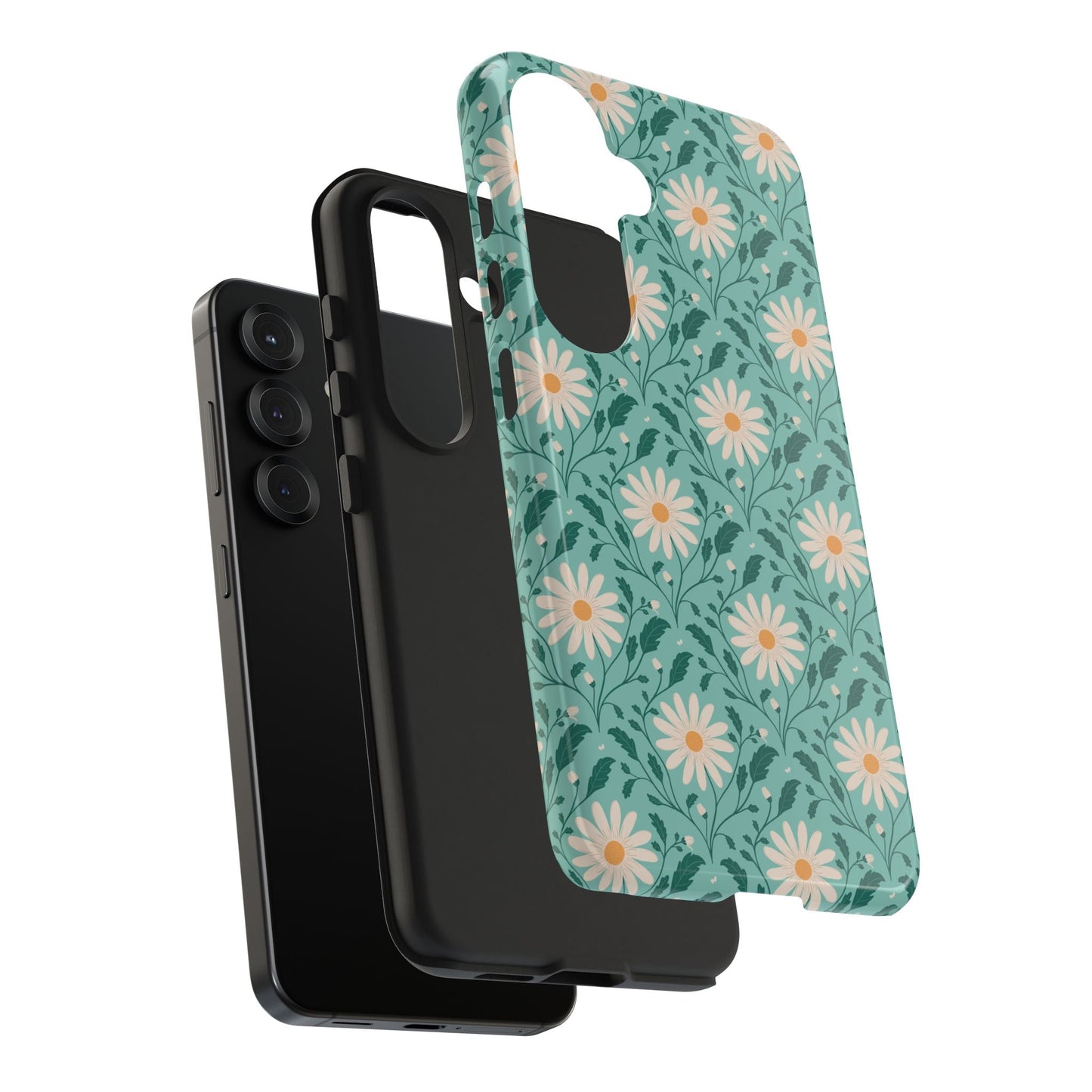Daisy Daydream Tough Phone Case with hand - drawn artwork - Flourish Moon Studio