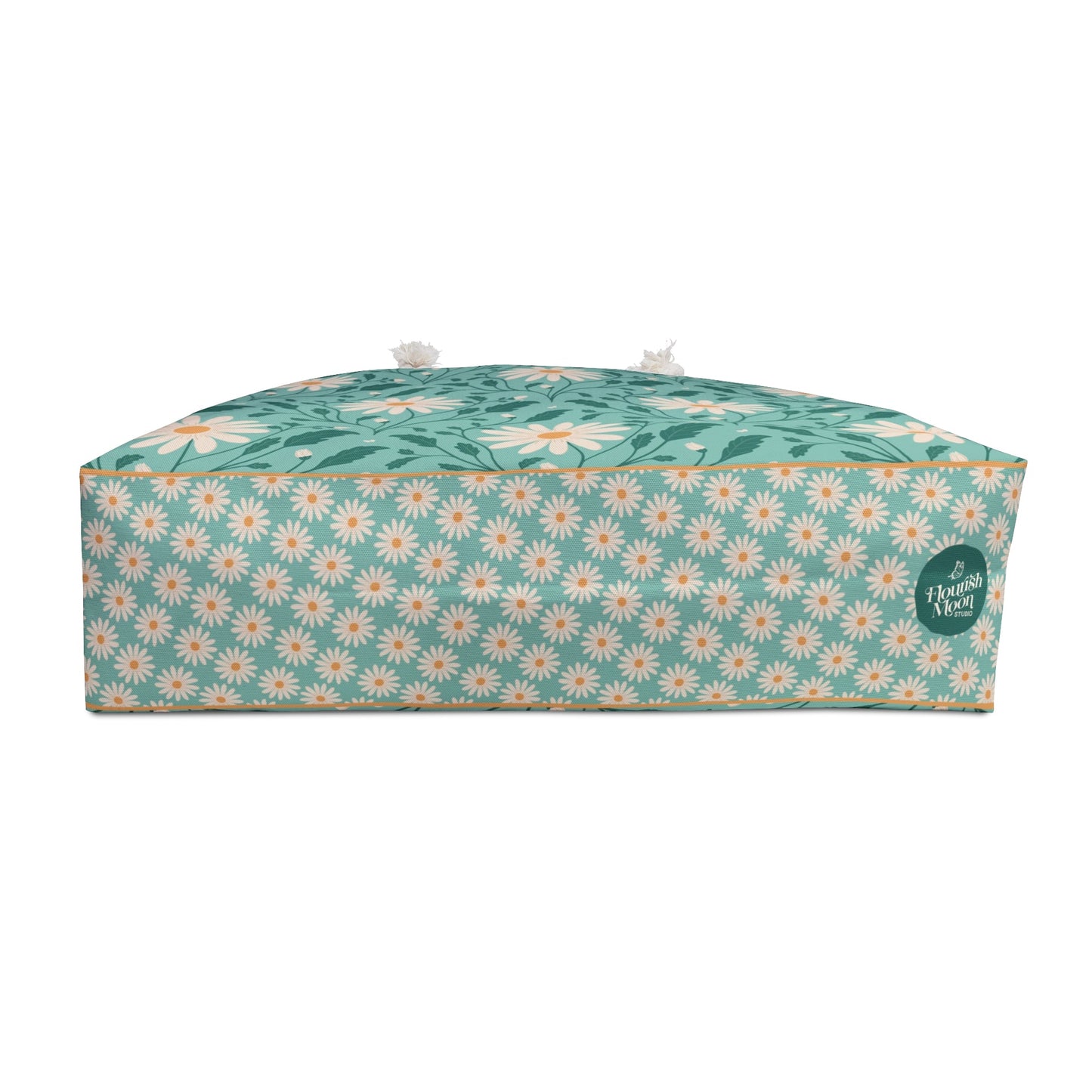 Daisy Daydream Weekender Bag with hand - drawn artwork - Flourish Moon Studio
