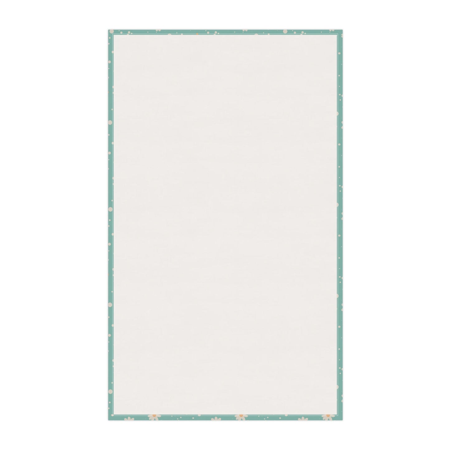 Daisy Dot Blue Tea Towel with hand - drawn artwork - Flourish Moon Studio