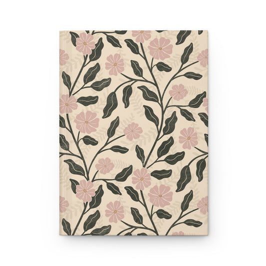 Garden Lane Hardcover Journal with hand - drawn artwork - Flourish Moon Studio