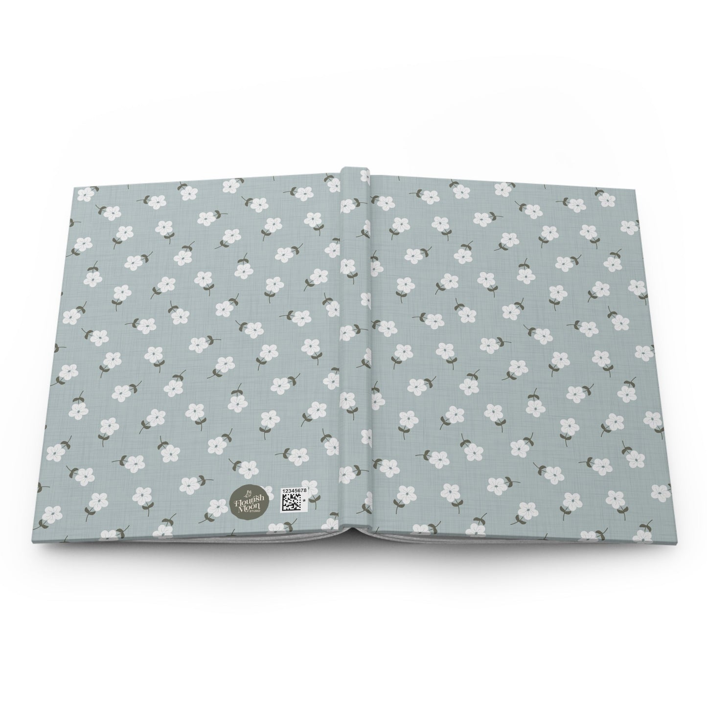 Heirloom Petites Blue Hardcover Journal with hand drawn artwork - Flourish Moon Studio
