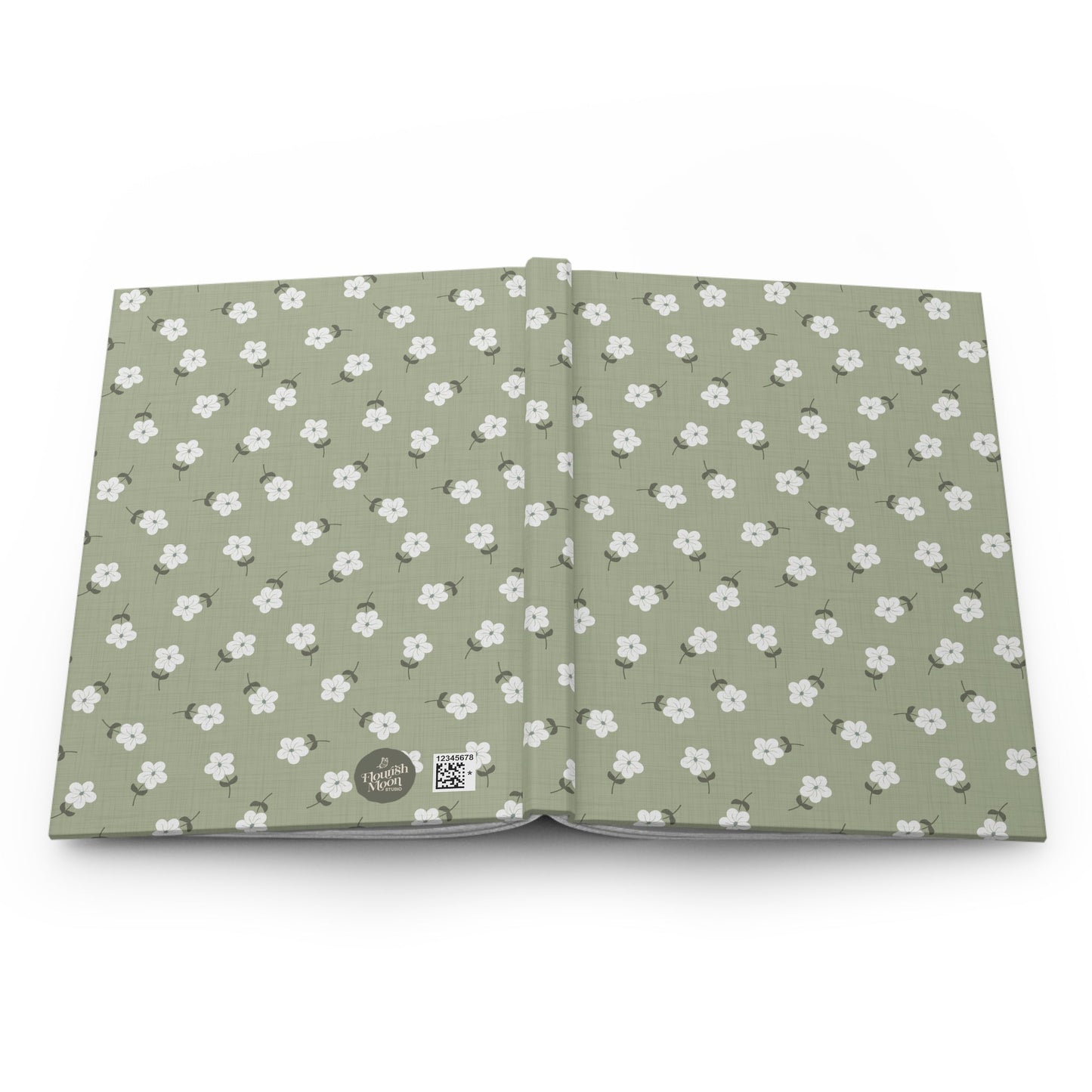 Heirloom Petites Spring Green Hardcover Journal with hand drawn artwork - Flourish Moon Studio