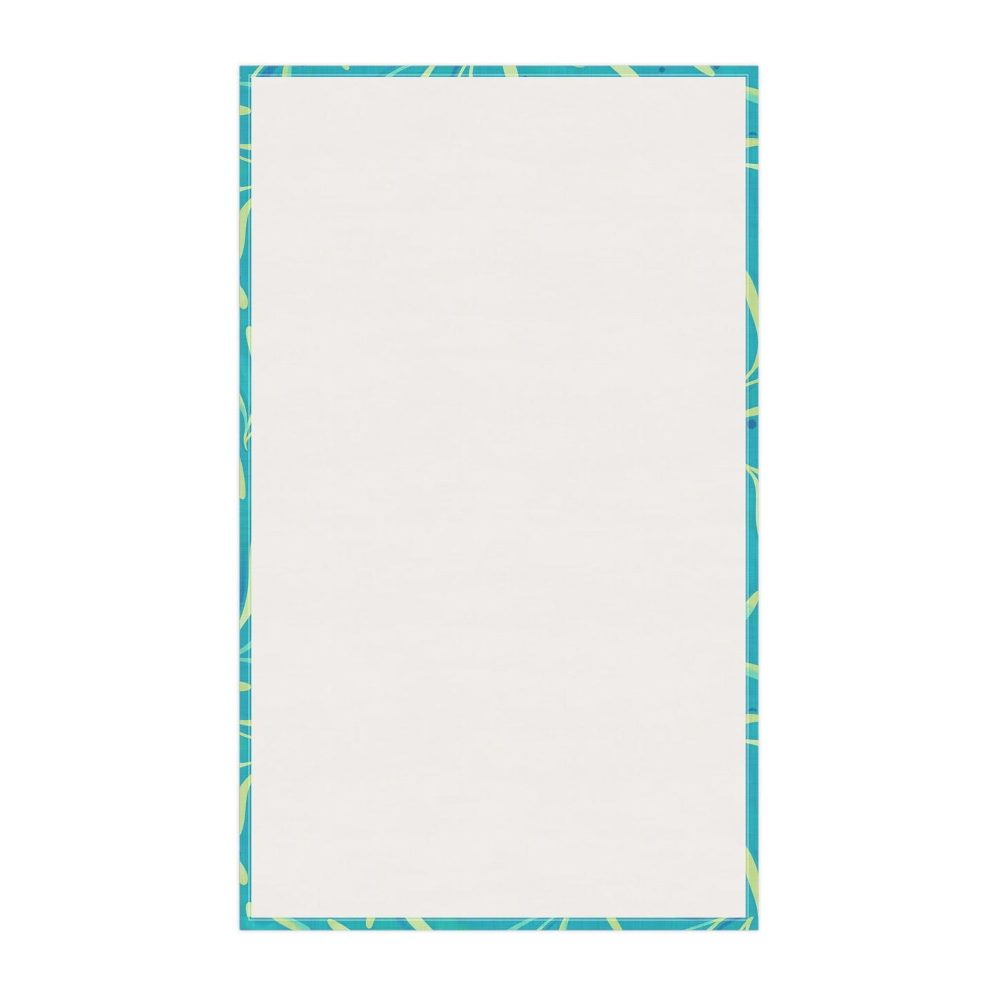 Marine Flourish Tea Towel with hand - drawn artwork - Flourish Moon Studio
