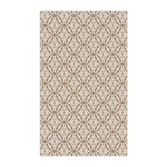 Meadow Crest Tea Towel with hand - drawn artwork - Flourish Moon Studio