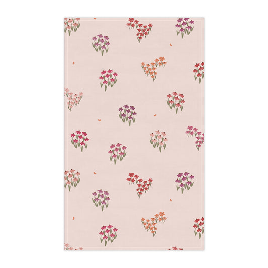 Summer Breeze Coneflowers Tea Towel