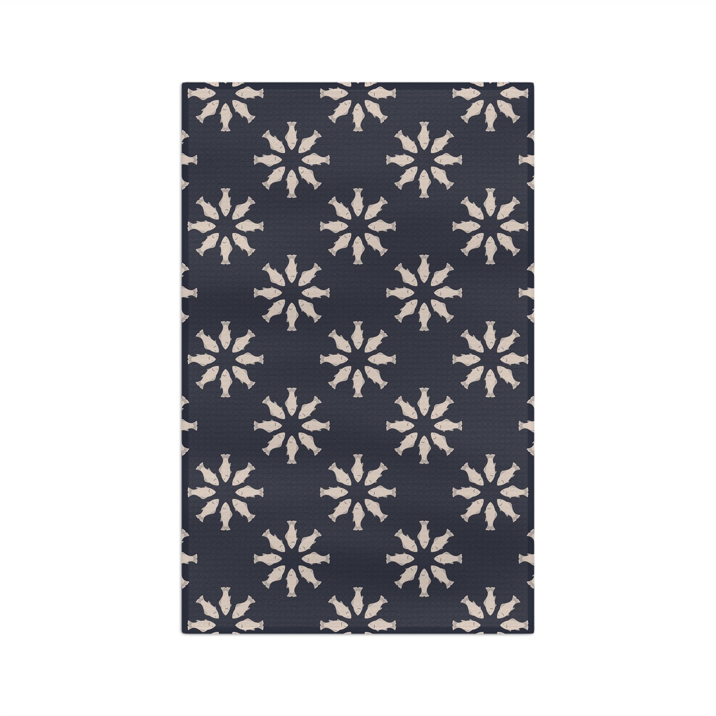 Circle of Tides Navy Microfiber Waffle Kitchen Towel