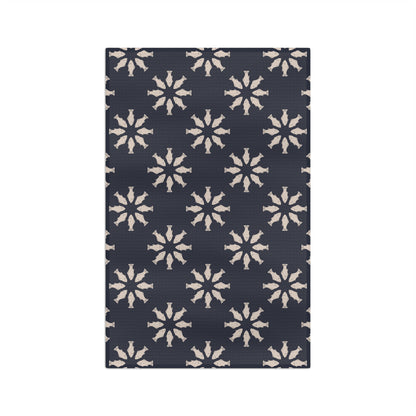 Circle of Tides Navy Microfiber Waffle Kitchen Towel