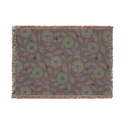 Whisper Song Floral Woven Blanket