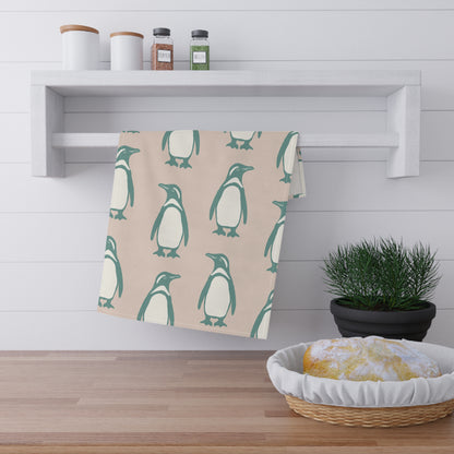Penguin Teal & Peach Tea Towels
