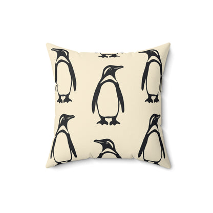 Penguin Faux Suede Pillow