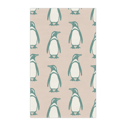 Penguin Teal & Peach Tea Towels