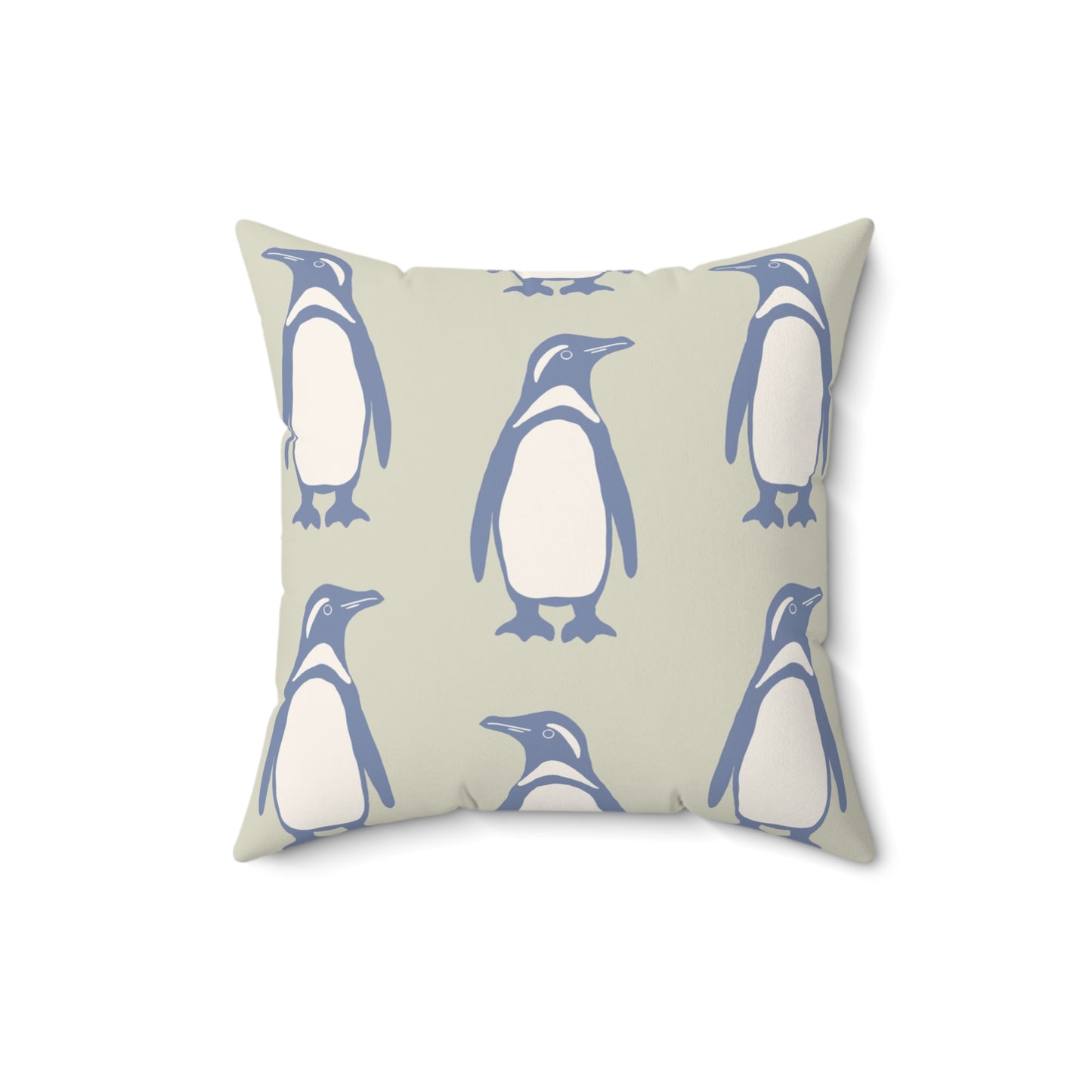 Penguin Periwinkle Faux Suede Pillow