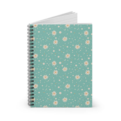 Daisy Dot Floral Spiral Notebook