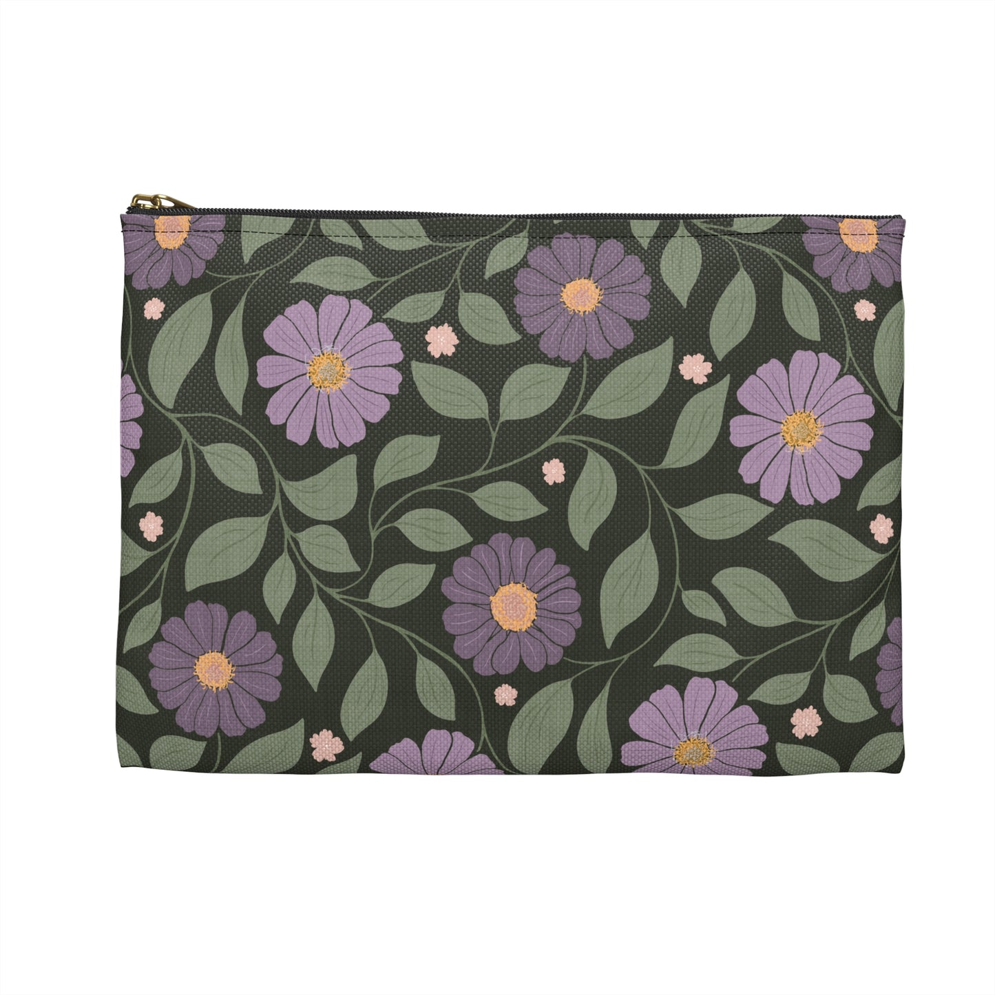 Whisper Song Floral Accessory Zipper Pouch