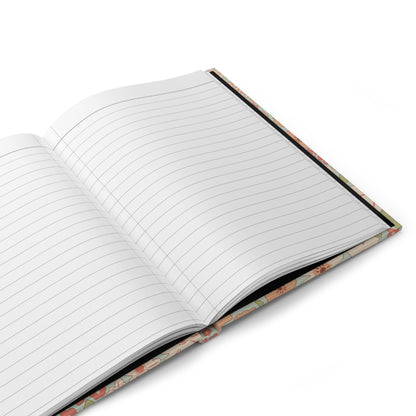 Garden Whimsy Floral in Cream & Coral Hardcover Journal