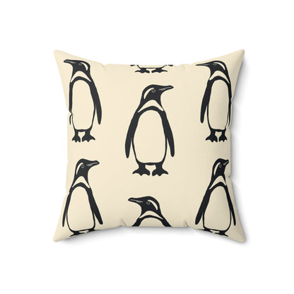 Penguin Faux Suede Pillow