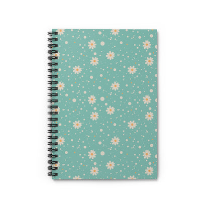 Daisy Dot Floral Spiral Notebook