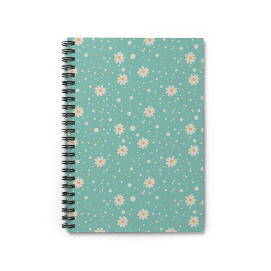 Daisy Dot Floral Spiral Notebook