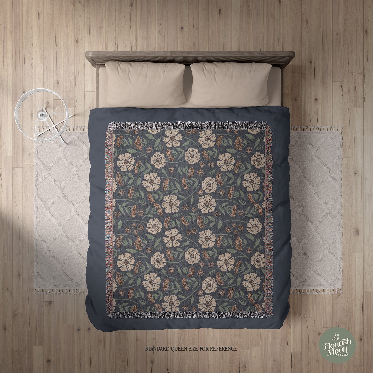 Garden Whispers Floral Woven Blanket