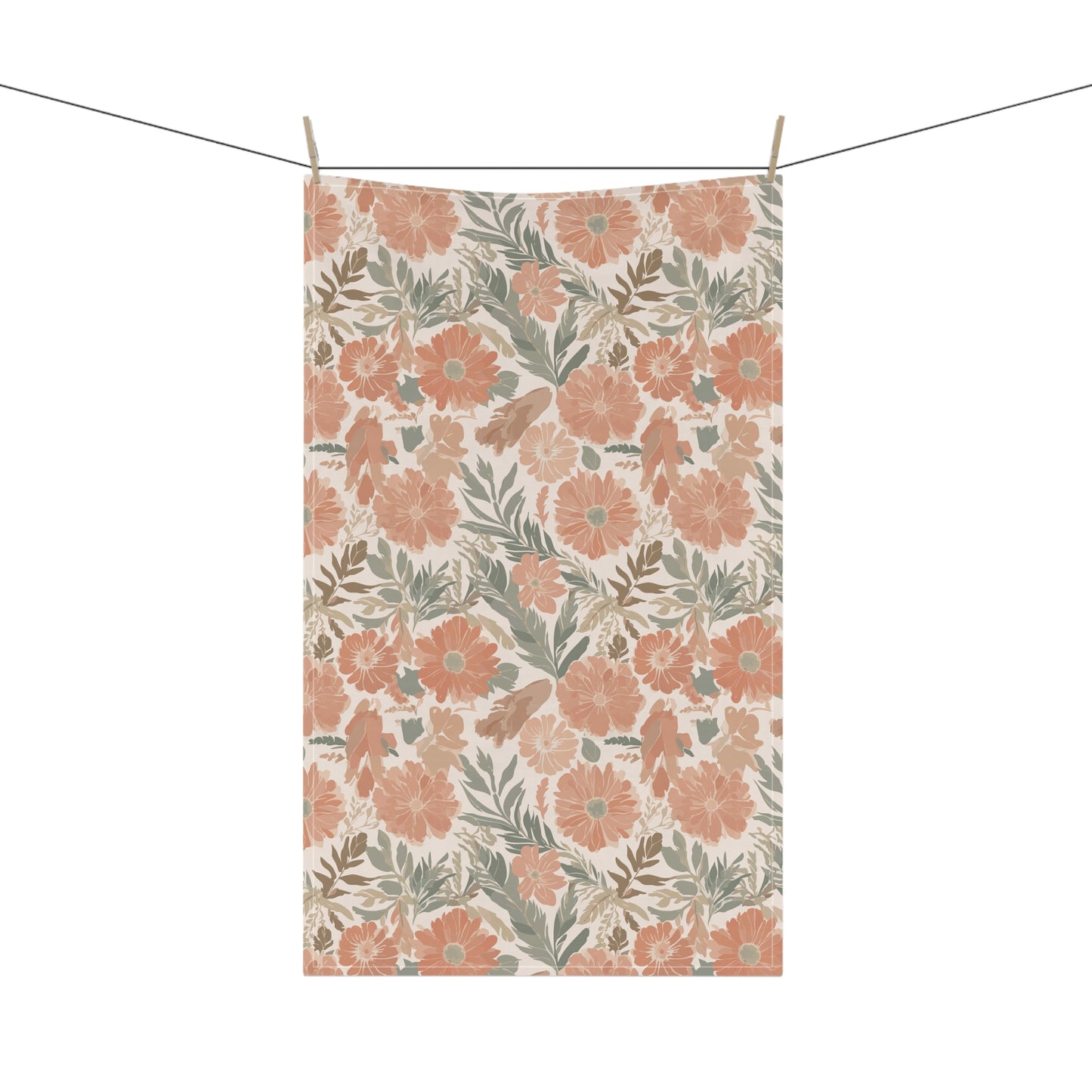 Floral Serenade Tea Towel