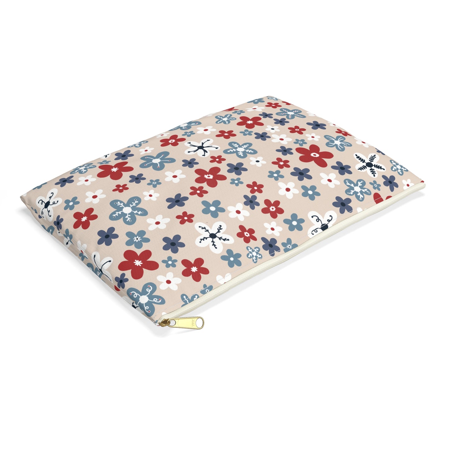 Americana Bloom Floral Accessory Zipper Pouch