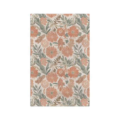 Floral Serenade Microfiber Waffle Kitchen Towel