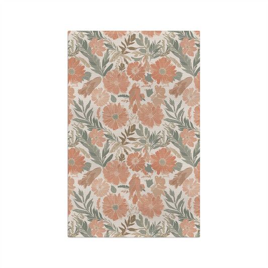 Floral Serenade Microfiber Waffle Kitchen Towel