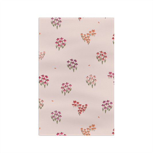 Summer Breeze Coneflower Microfiber Waffle Kitchen Towel