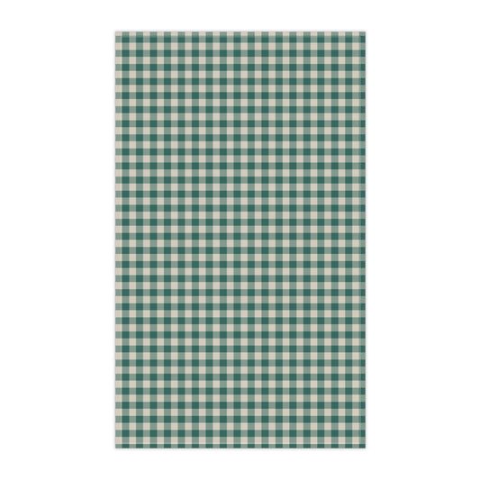 Teal Check Tea Towel
