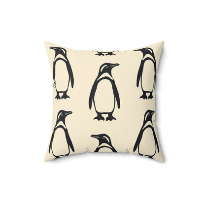 Penguin Faux Suede Pillow