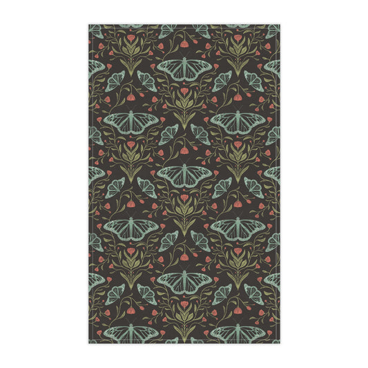 Meadowlace Butterflies Nightglow Tea Towel