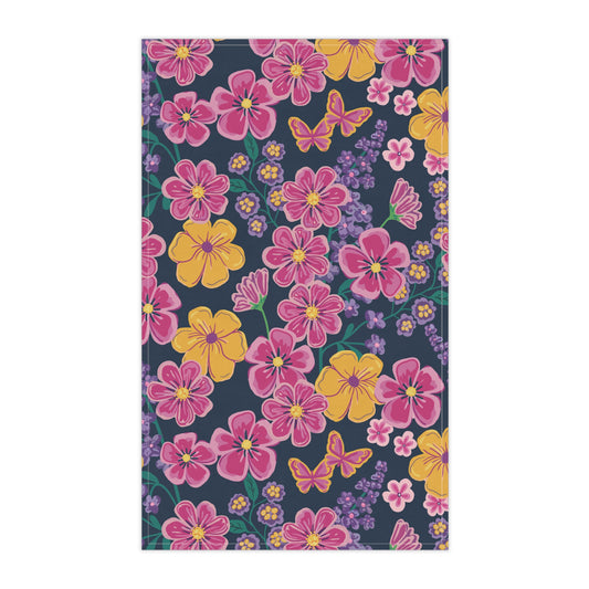 Garden Gala Midnight Tea Towel