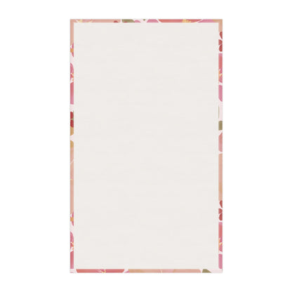 Blossom Blush Tea Towel with hand - drawn artwork - Flourish Moon Studio