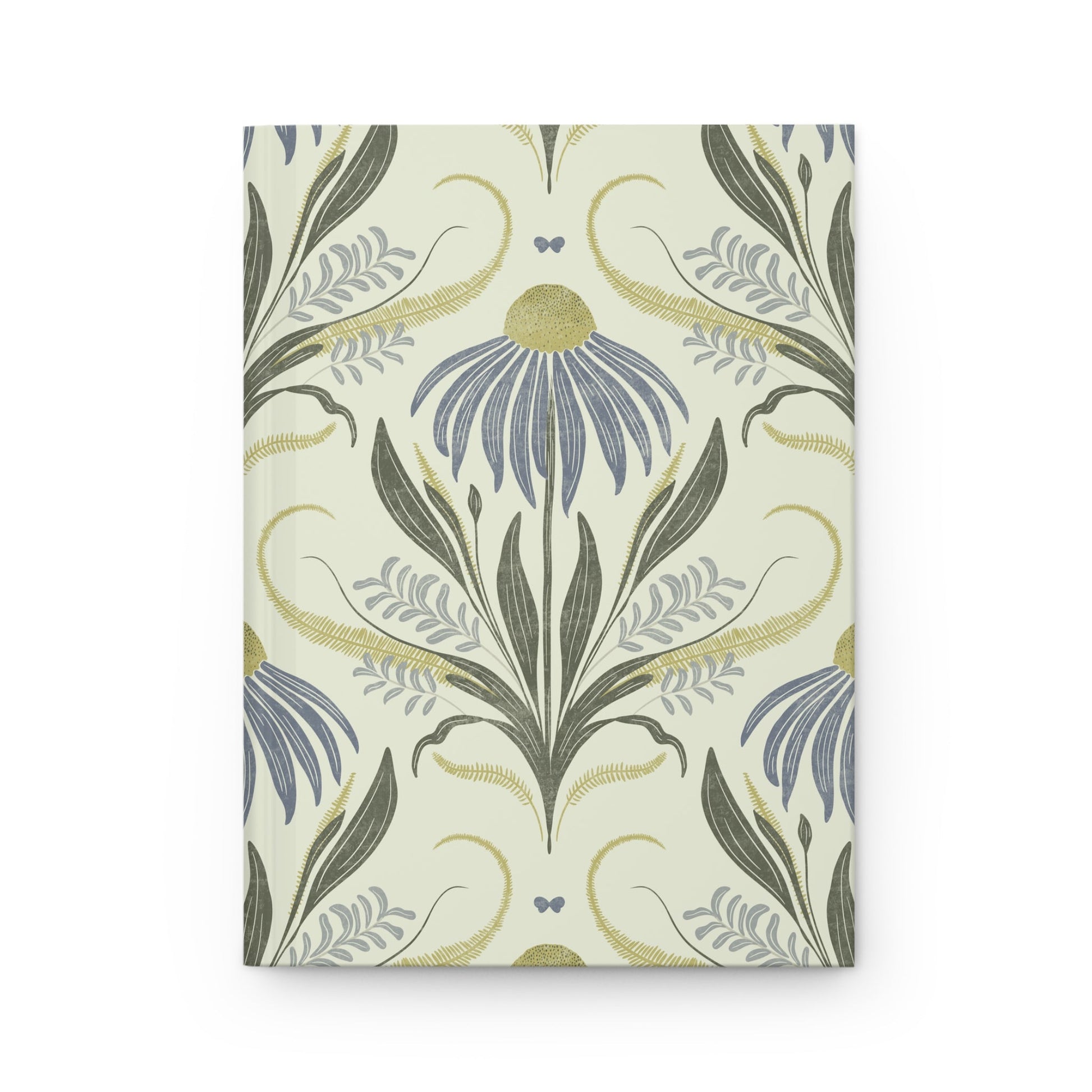 Bluebird Meadow Hardcover Journal with hand - drawn artwork - Flourish Moon Studio