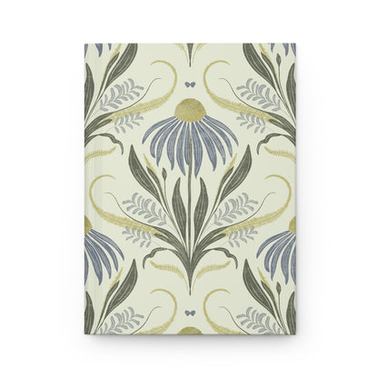 Bluebird Meadow Hardcover Journal with hand - drawn artwork - Flourish Moon Studio