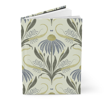 Bluebird Meadow Hardcover Journal with hand - drawn artwork - Flourish Moon Studio
