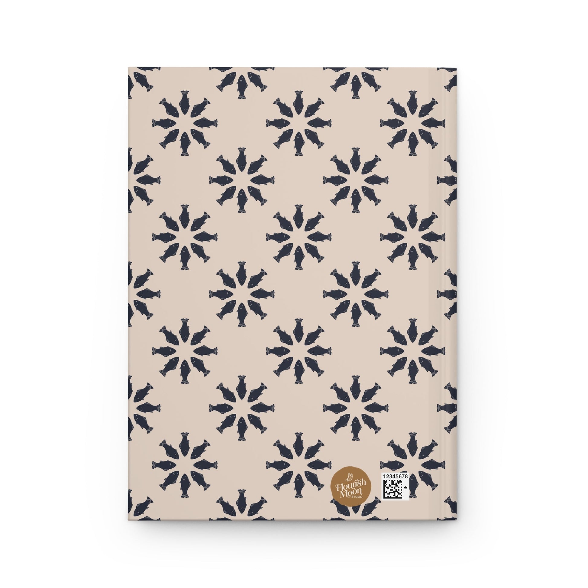 Circle of Tides Hardcover Journal with hand - drawn artwork - Flourish Moon Studio