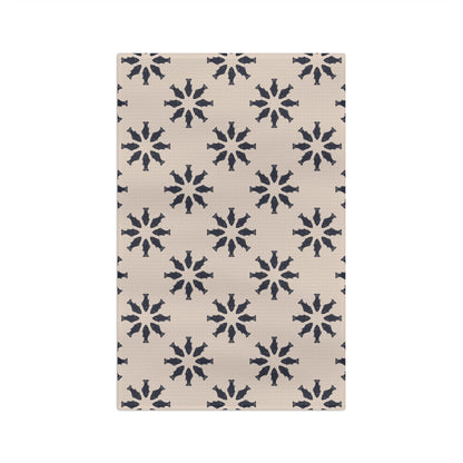 Circle of Tides Microfiber Waffle Kitchen Towel with hand - drawn artwork - Flourish Moon Studio