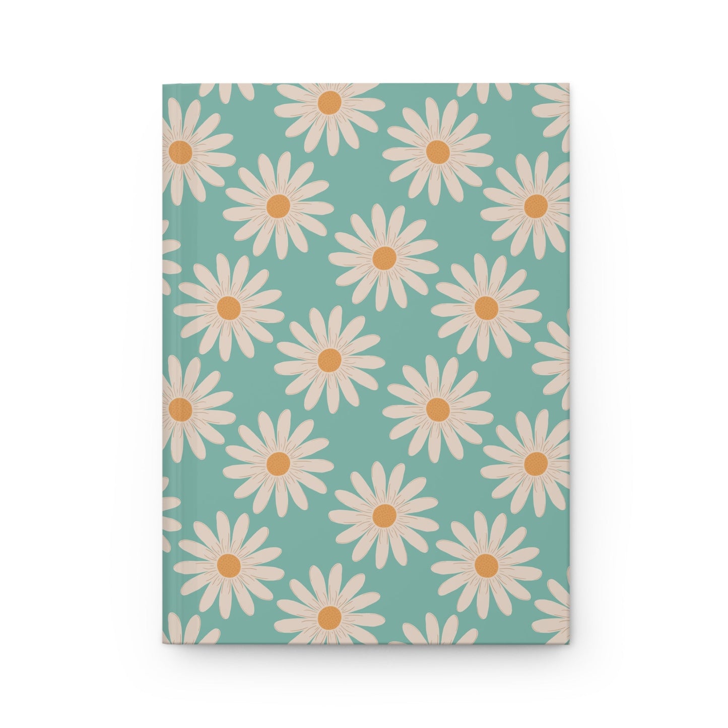Daisies Hardcover Journal with hand - drawn artwork - Flourish Moon Studio