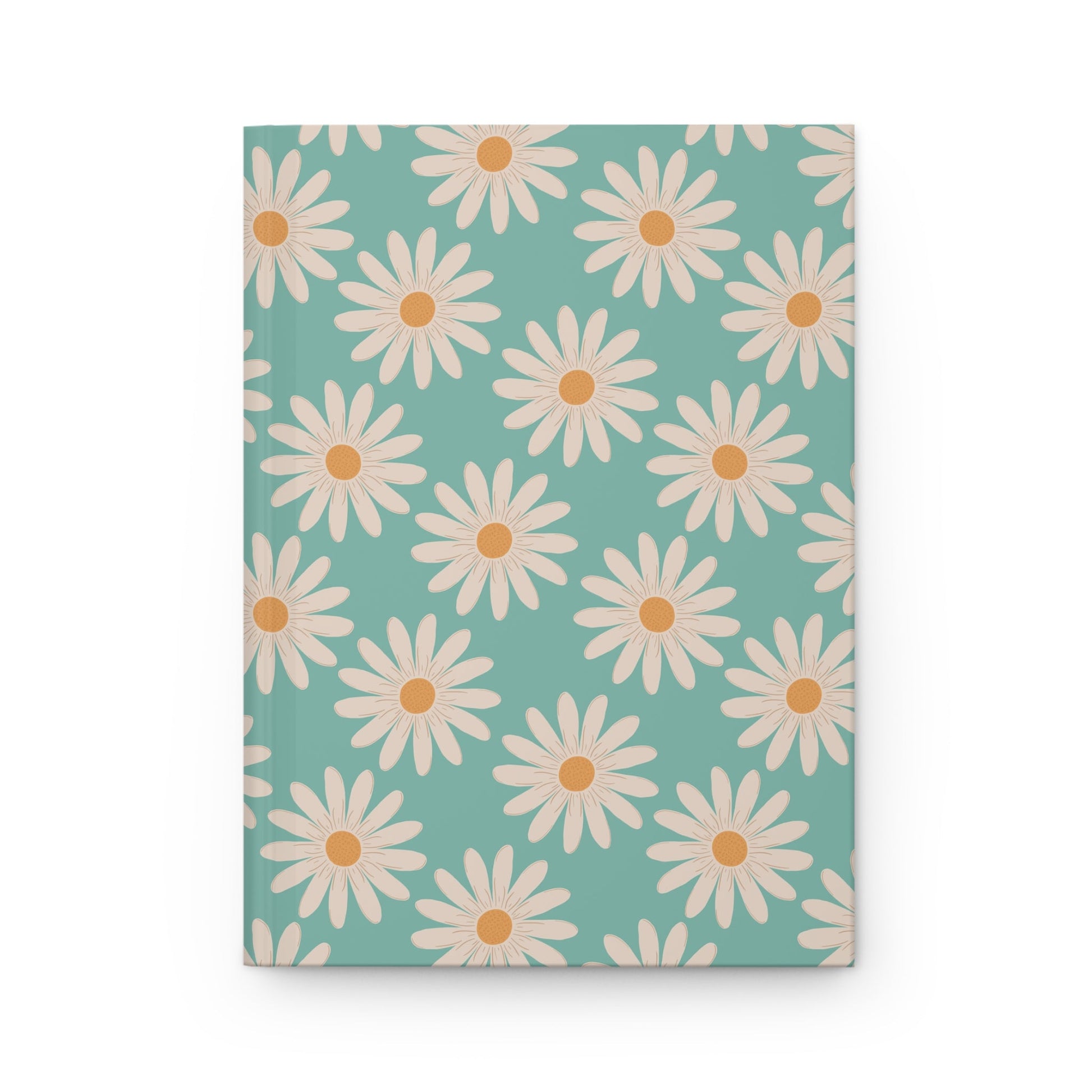 Daisies Hardcover Journal with hand - drawn artwork - Flourish Moon Studio