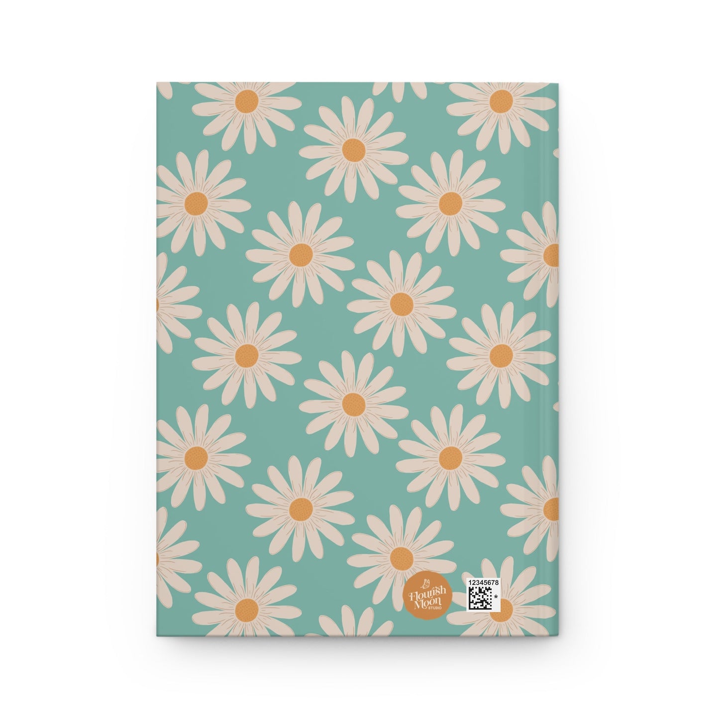 Daisies Hardcover Journal with hand - drawn artwork - Flourish Moon Studio