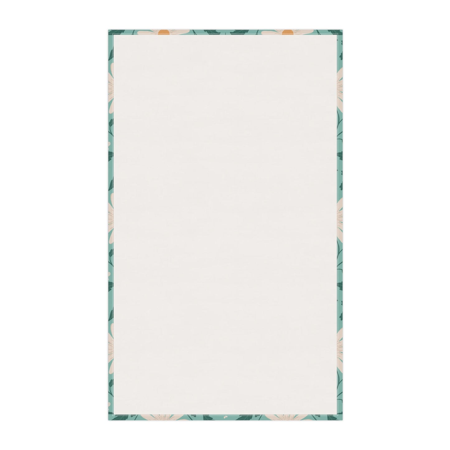 Daisy Daydream Floral Tea Towel with hand - drawn artwork - Flourish Moon Studio
