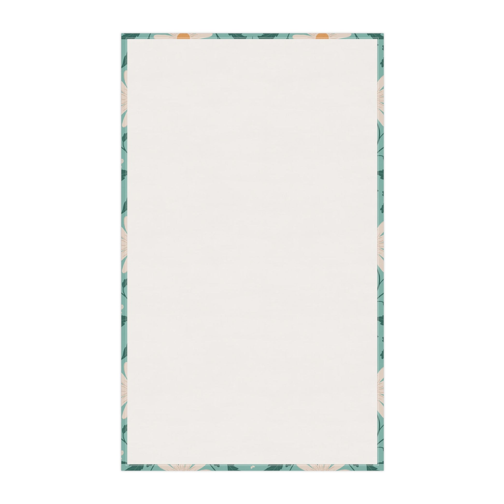Daisy Daydream Floral Tea Towel with hand - drawn artwork - Flourish Moon Studio
