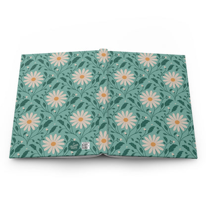 Daisy Daydream Hardcover Journal with hand - drawn artwork - Flourish Moon Studio