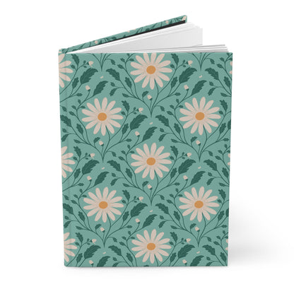 Daisy Daydream Hardcover Journal with hand - drawn artwork - Flourish Moon Studio