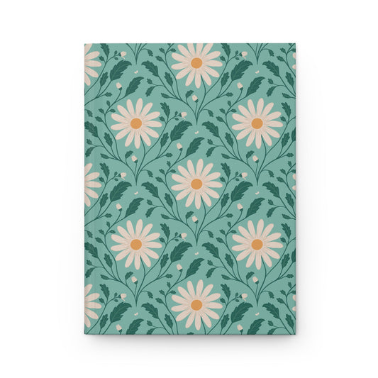 Daisy Daydream Hardcover Journal with hand - drawn artwork - Flourish Moon Studio