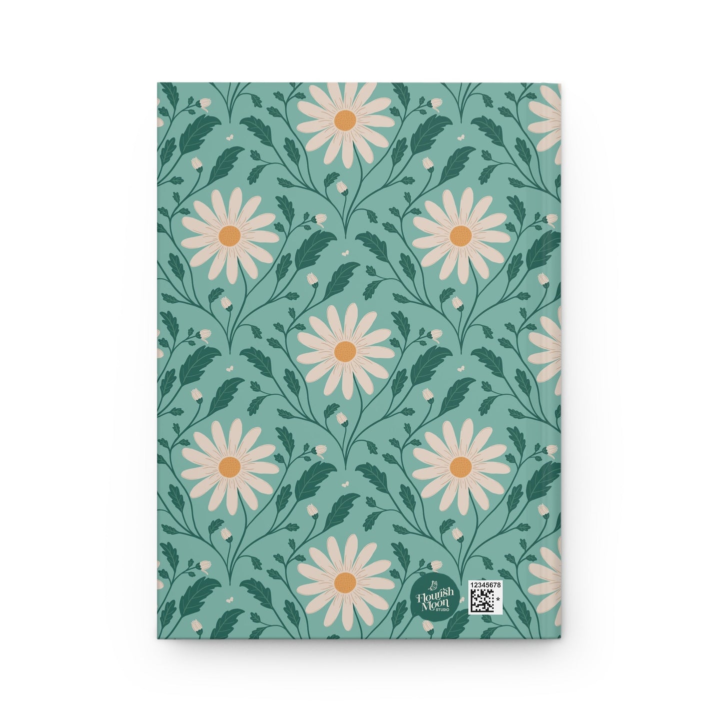 Daisy Daydream Hardcover Journal with hand - drawn artwork - Flourish Moon Studio