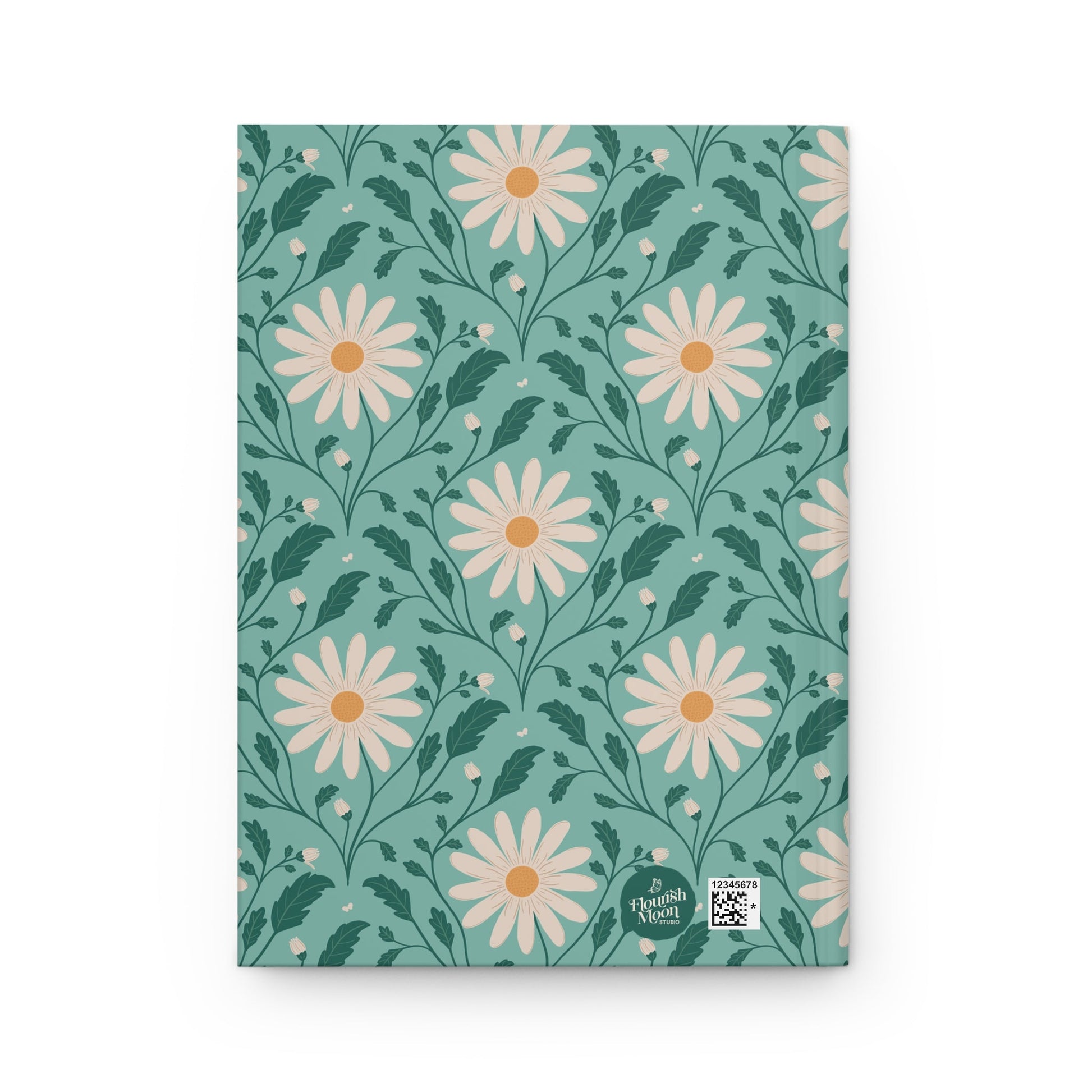 Daisy Daydream Hardcover Journal with hand - drawn artwork - Flourish Moon Studio