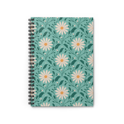 Daisy Daydream Spiral Notebook with hand - drawn artwork - Flourish Moon Studio