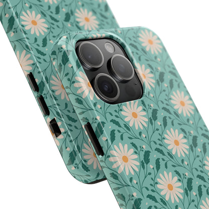 Daisy Daydream Tough Phone Case with hand - drawn artwork - Flourish Moon Studio